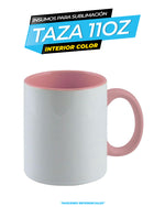 Cargar imagen en el visor de la galería, Taza 11oz con Asa e Interior de Color para Sublimación