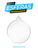 Cargar imagen en el visor de la galería, Esfera Plana Acrilico / Transparente - Espejo Dorado