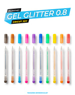 Cargar imagen en el visor de la galería, Boligrafos Glitter Gel Arcoiris 0,8 mm - 10 unidades / CRICUT JOY