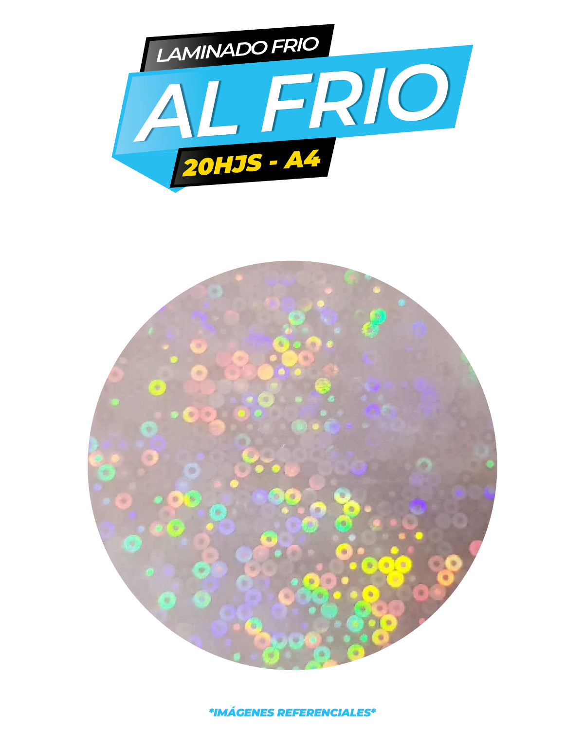 Laminado frio holográfico DONAS / Pack 20 hojas A4