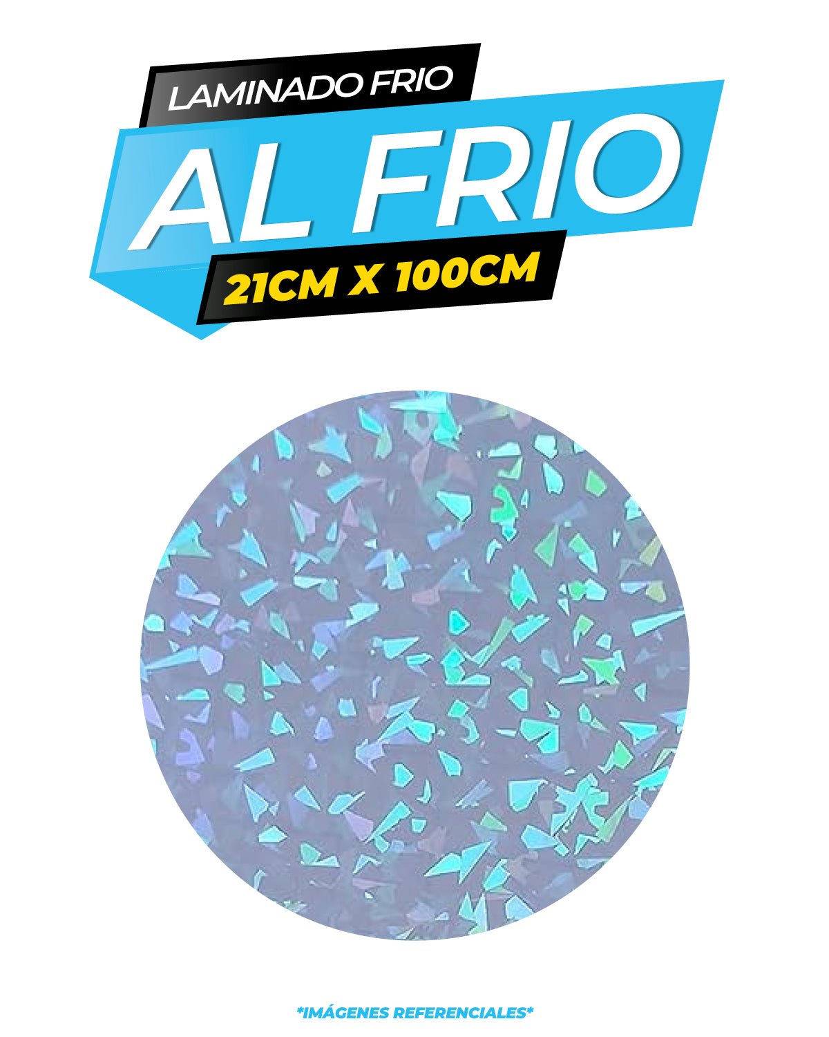 Laminado frio holográfico DIAMOND / 21CM X100CM