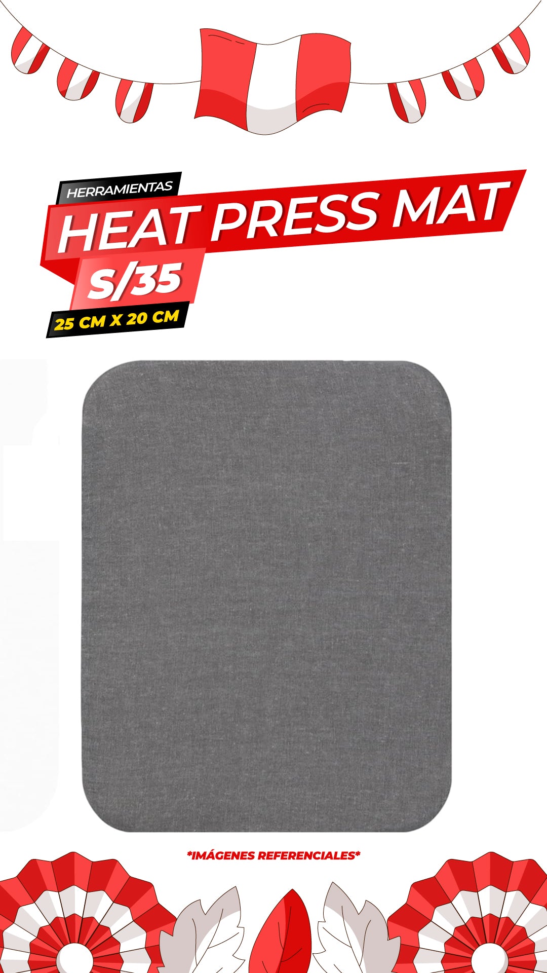 Heat Press Mat - 25cm x 20cm - Almohadilla para Planchas / ALT