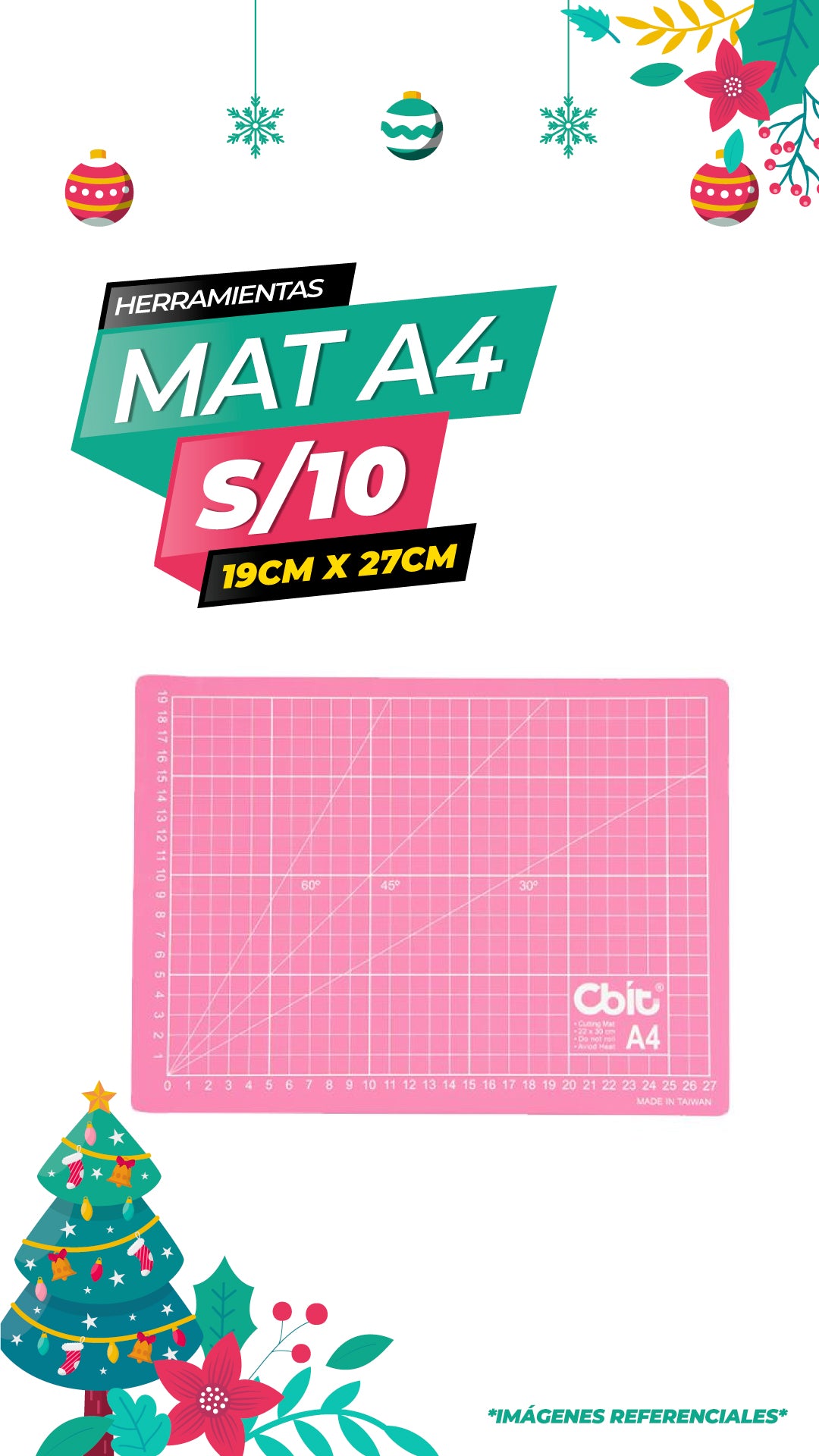 MAT DE CORTE A4 CBIT ROSADO