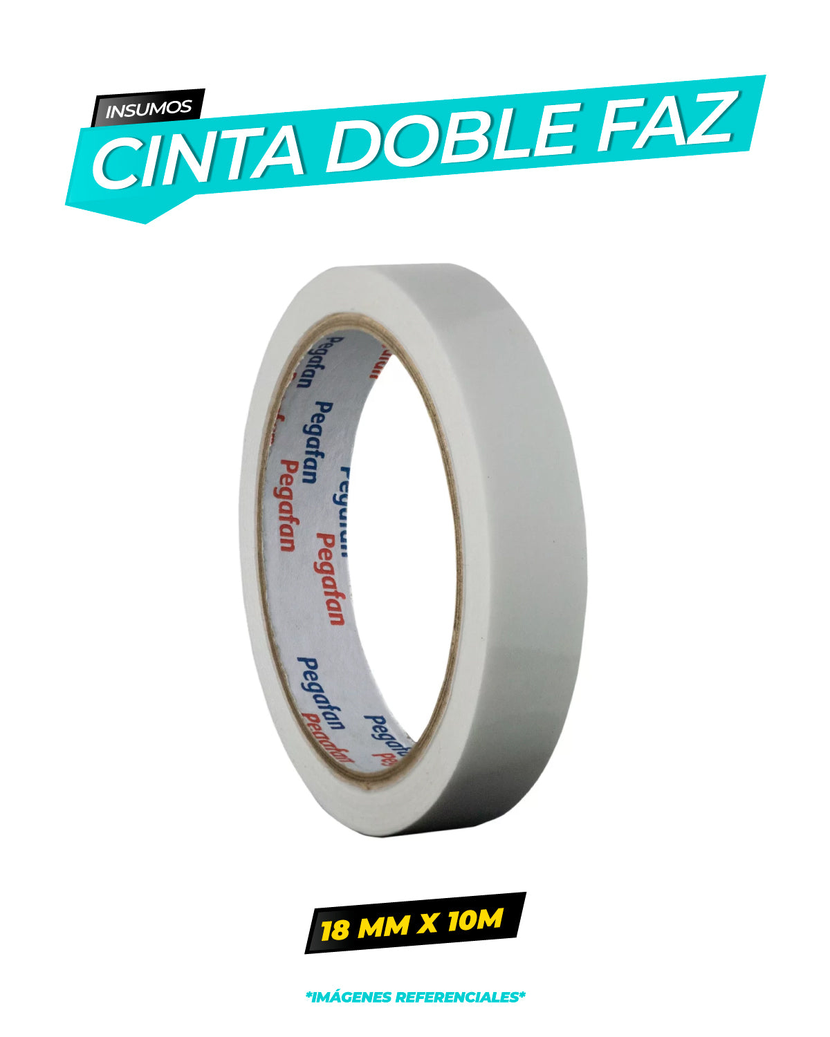 Cinta Doble Contacto 18mm x 10m / Pegafan