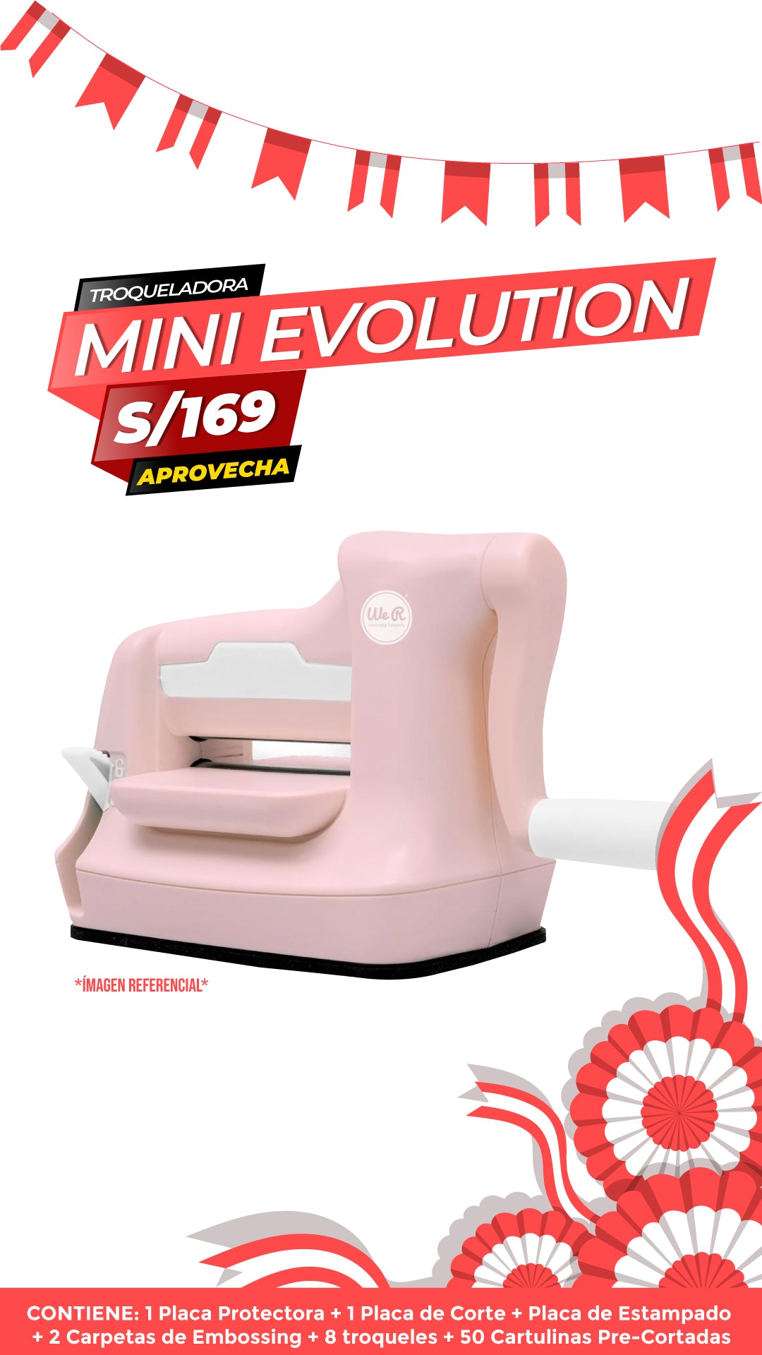 Troqueladora Mini Evolution ROSA / WER