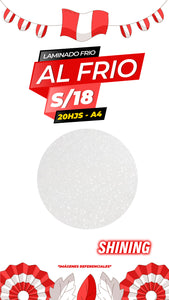 Laminado frio holográfico SHINING / Pack 20 hojas A4