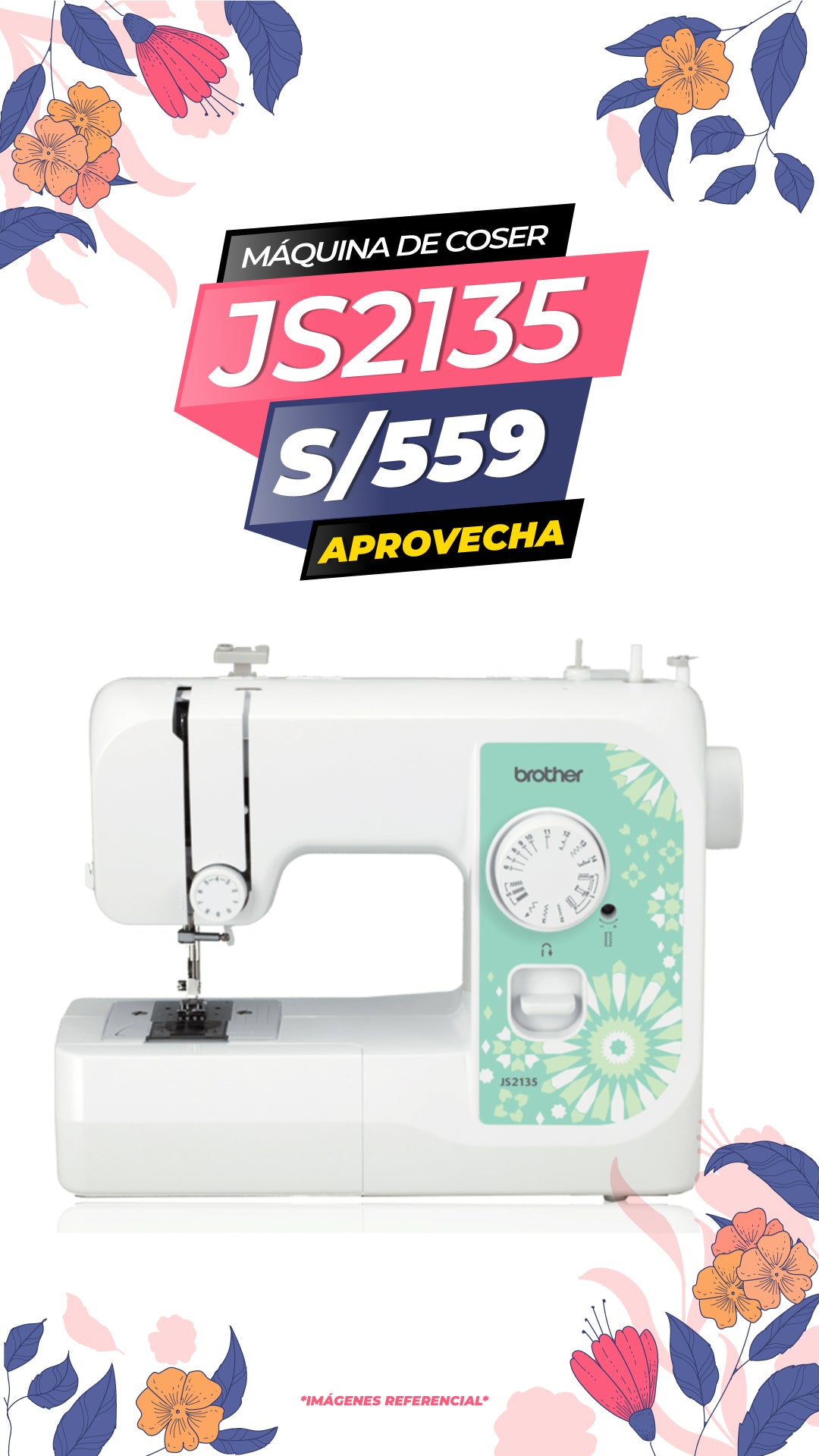 MAQUINA DE COSER JS2135 / BROTHER