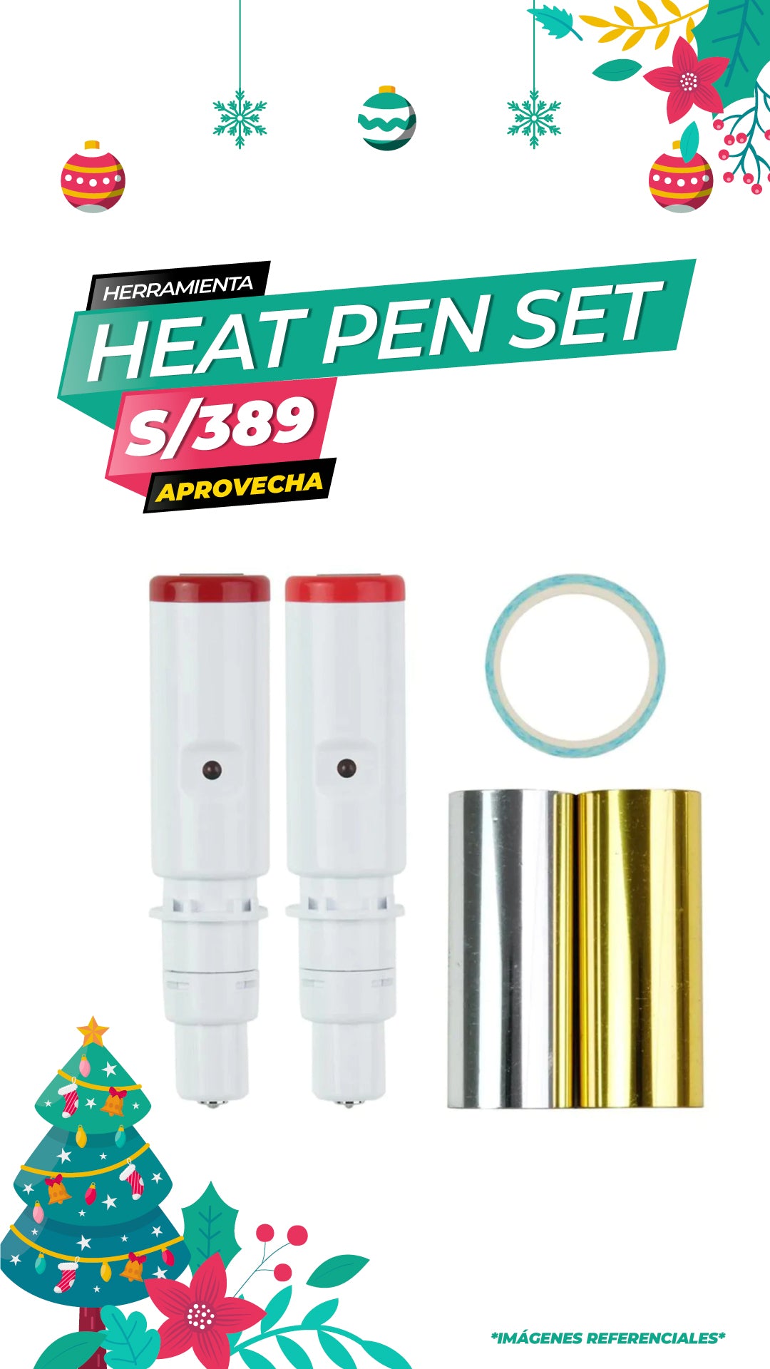 KIT HEAT PEN FOIL 1MM Y 2.5MM SILHOUETTE CAMEO 5, PORTRAIT 4 Y CURIO 2