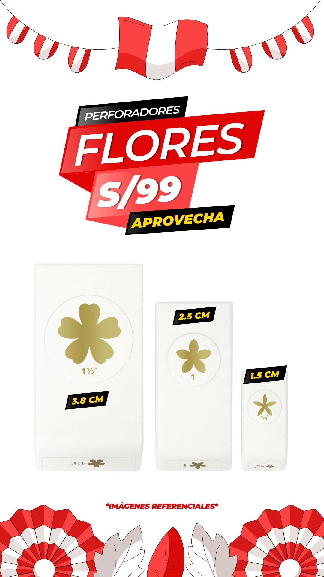 HERRAMIENTA PERFORADORA DE FLORES (3 PIEZAS) / WR