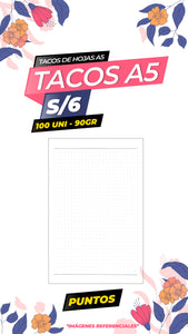 TACO A5 PUNTOS - 90GR - 100 HOJAS