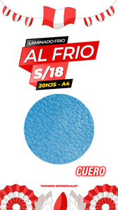 Laminado frio holográfico CUERO / Pack 20 hojas A4