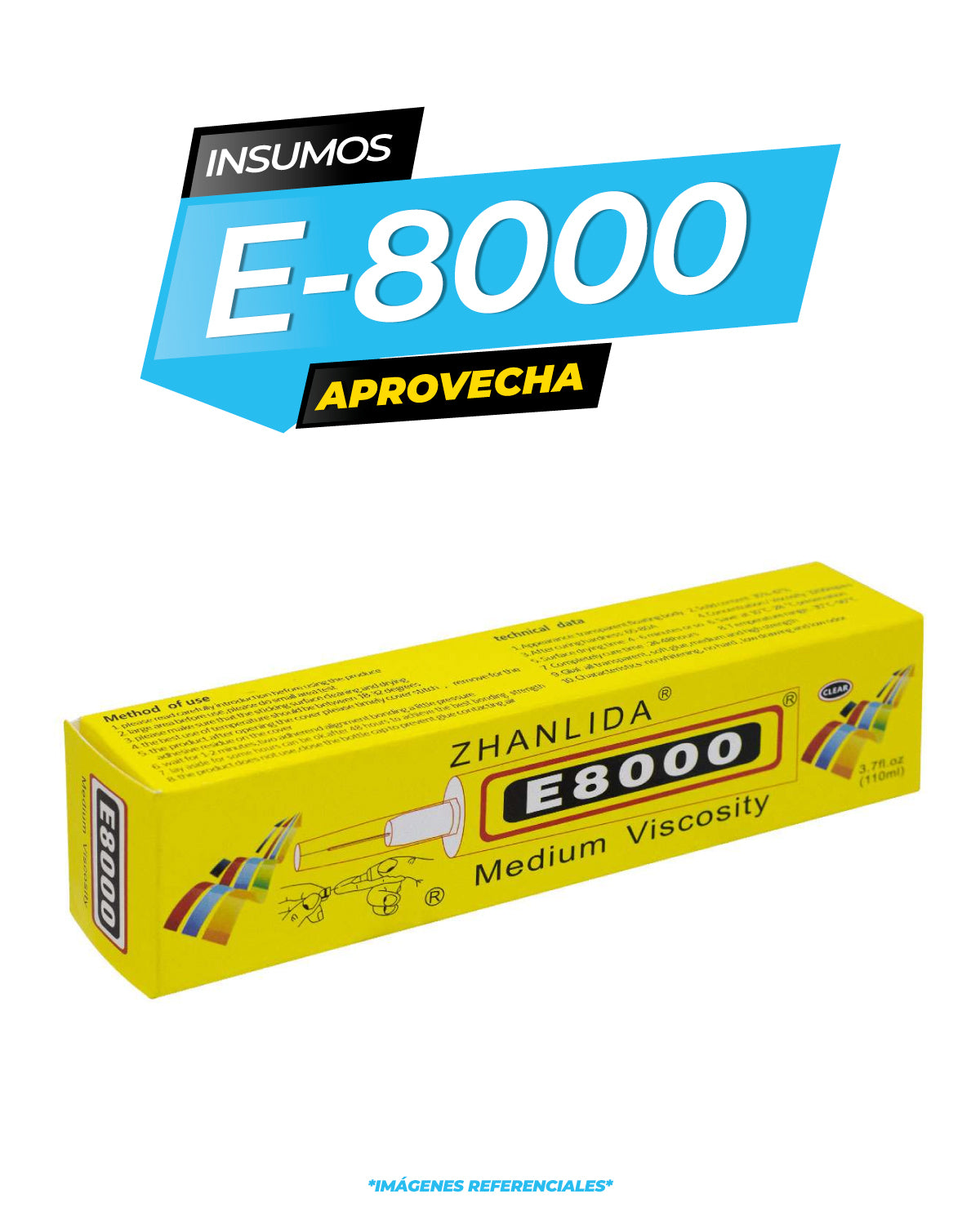 Pegamento E8000 Transparente