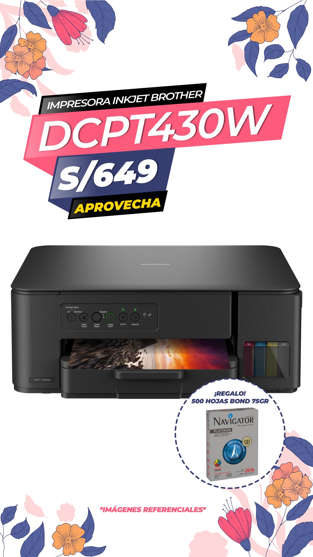 Impresora Multifuncional Inkjet DCP-T430W / Brother