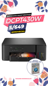 Impresora Multifuncional Inkjet DCP-T430W / Brother