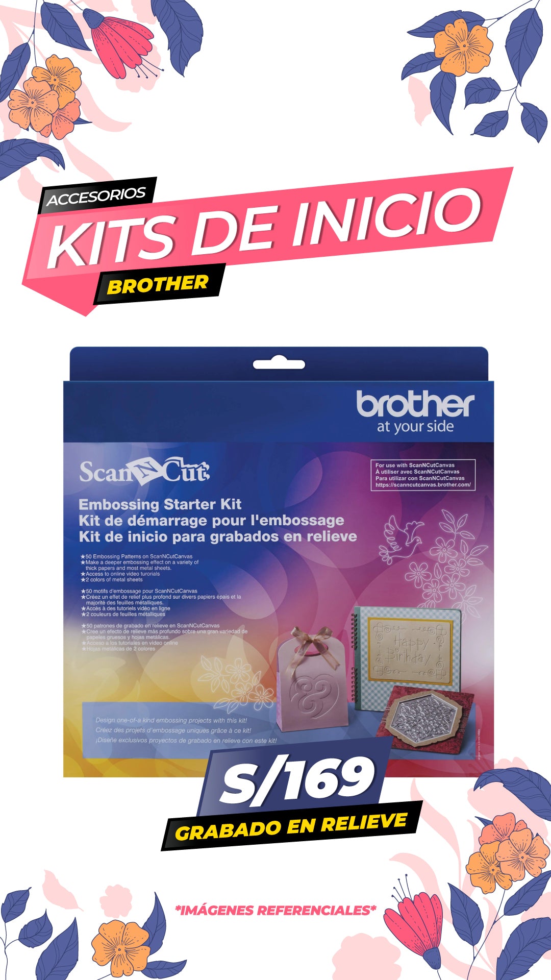 Kit De Grabación en Relieve Manualidades "Repujado" / BROTHER