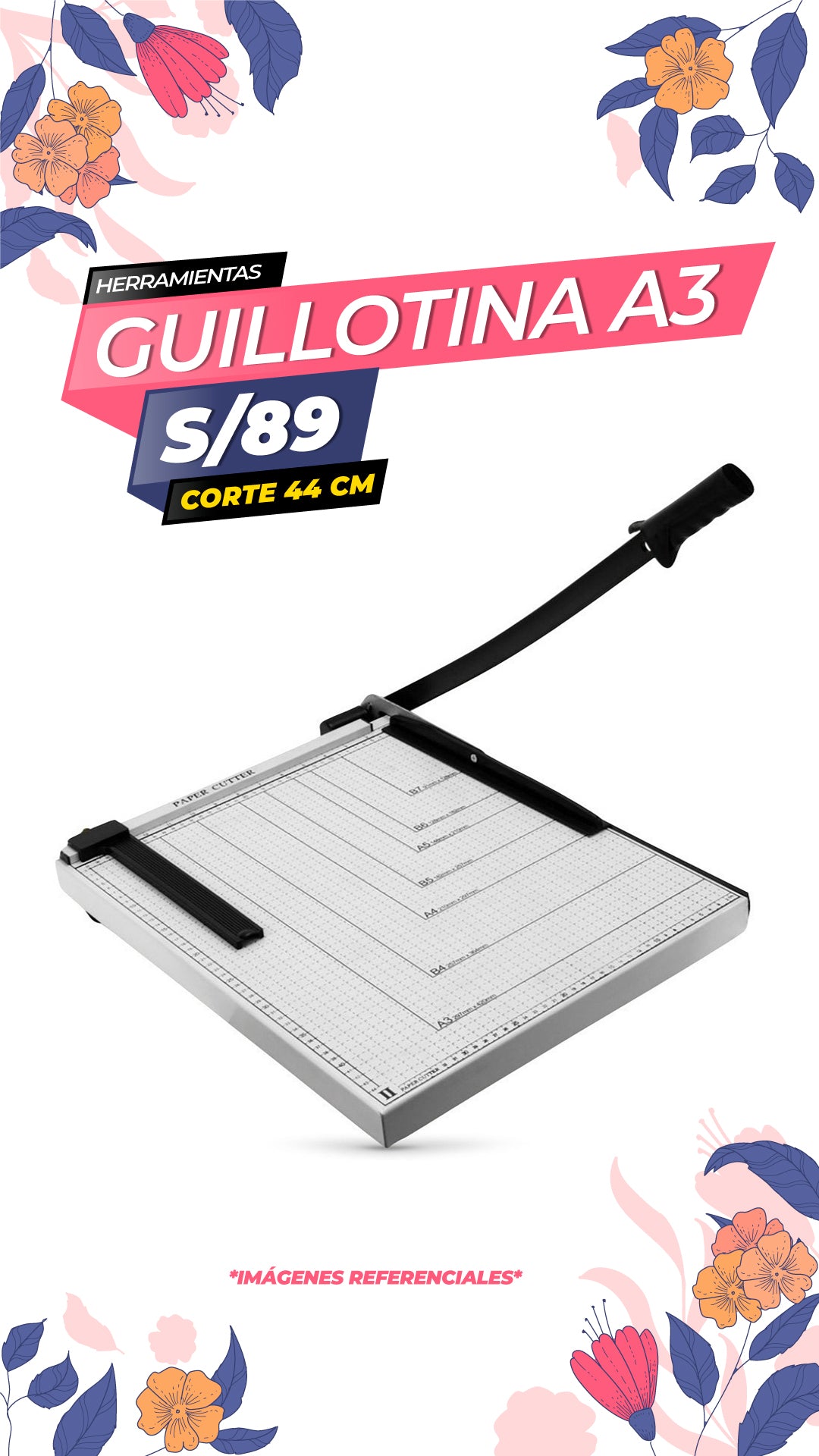 GUILLOTINA PARA CORTE DE PAPEL / A3 BLANCO