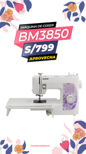 MAQUINA DE COSER BM3850 / BROTHER