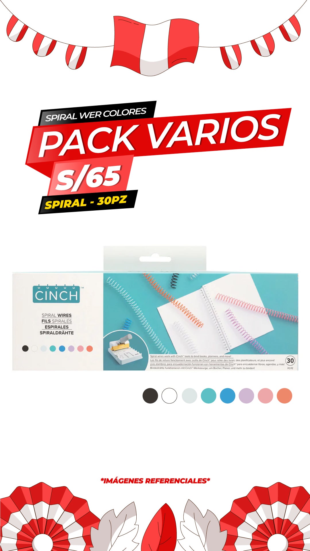 Cinch Binding Wires 30/Pkg-Spiral / We R Makers