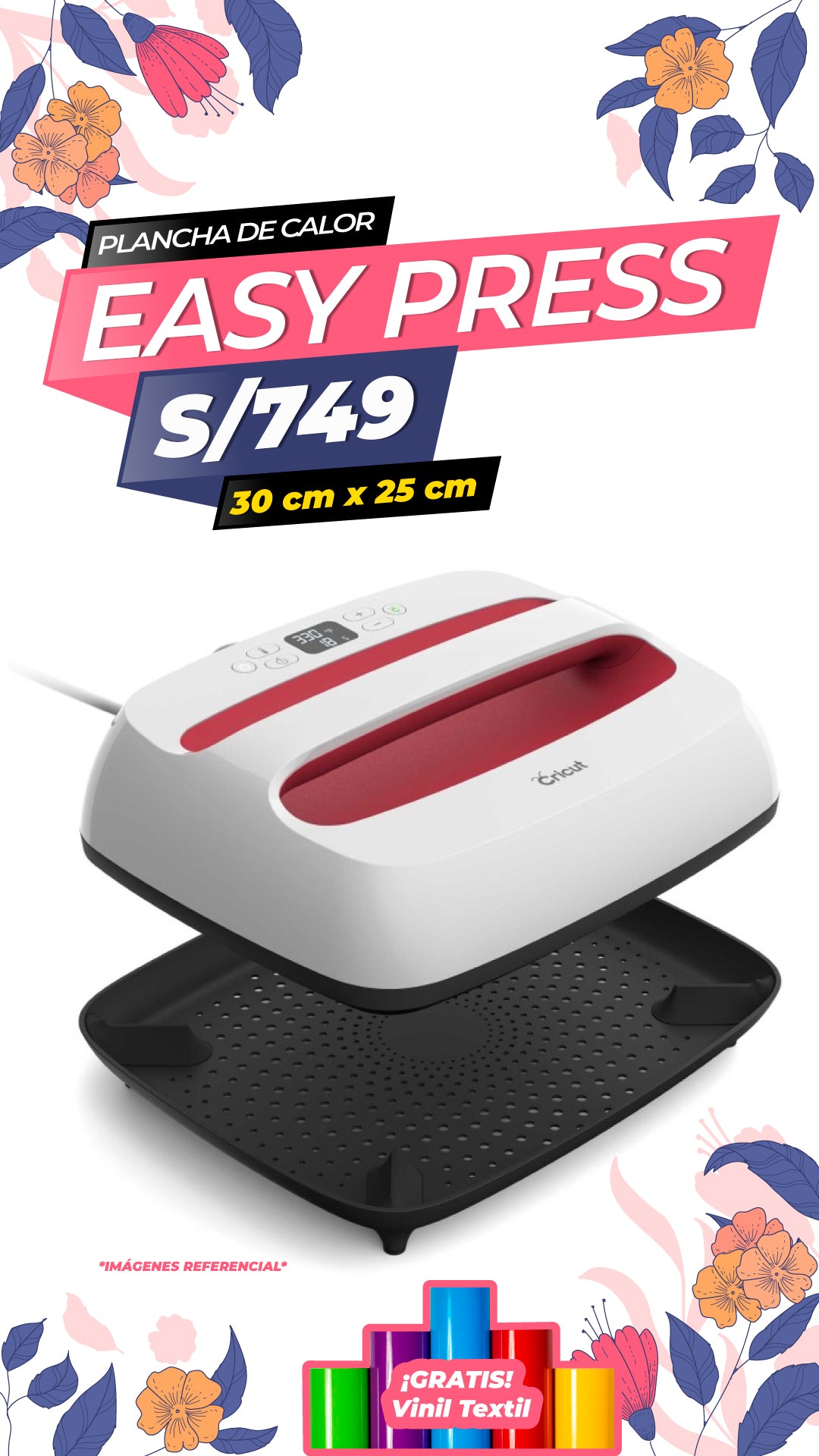 PLANCHA EASYPRESS 2 FRAMBUESA 12X10 PULGADAS / CRICUT