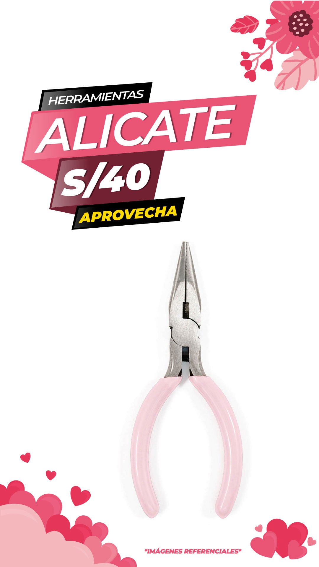 Alicate para encuadernación ROSADO /WR