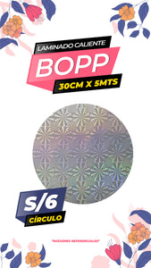 Rollo bopp holográfico CÍRCULO/ 30CMX5M