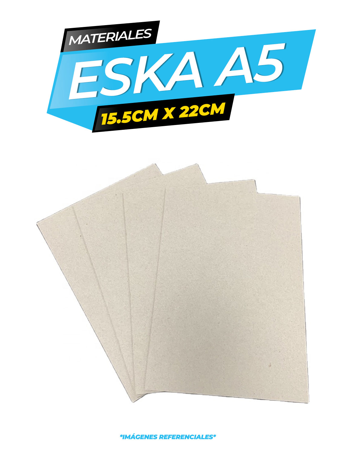 Carton Eska 2mm - 10 Unidades / A5 (15.5cm x 22cm)