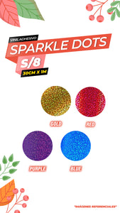 Vinil adhesivo 30cm x 1mt - Sparkle dots