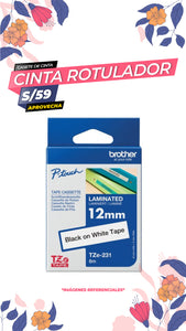 Cinta laminada Brother TZE231