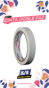 Cinta Doble Contacto 18mm x 10m / Pegafan