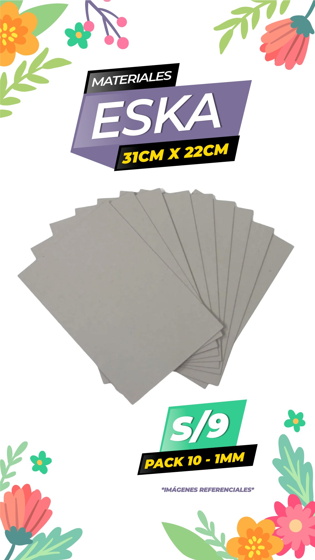 Carton Eska 1mm packx10 / A4