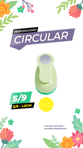 Perforador circular 5/8 pg / Colores varios