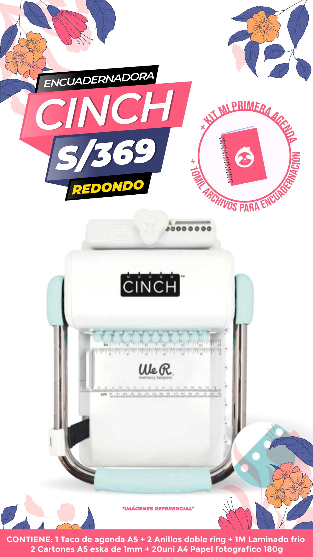 Cinch Book Binding Machine - Perforacion Redonda / We R Makers