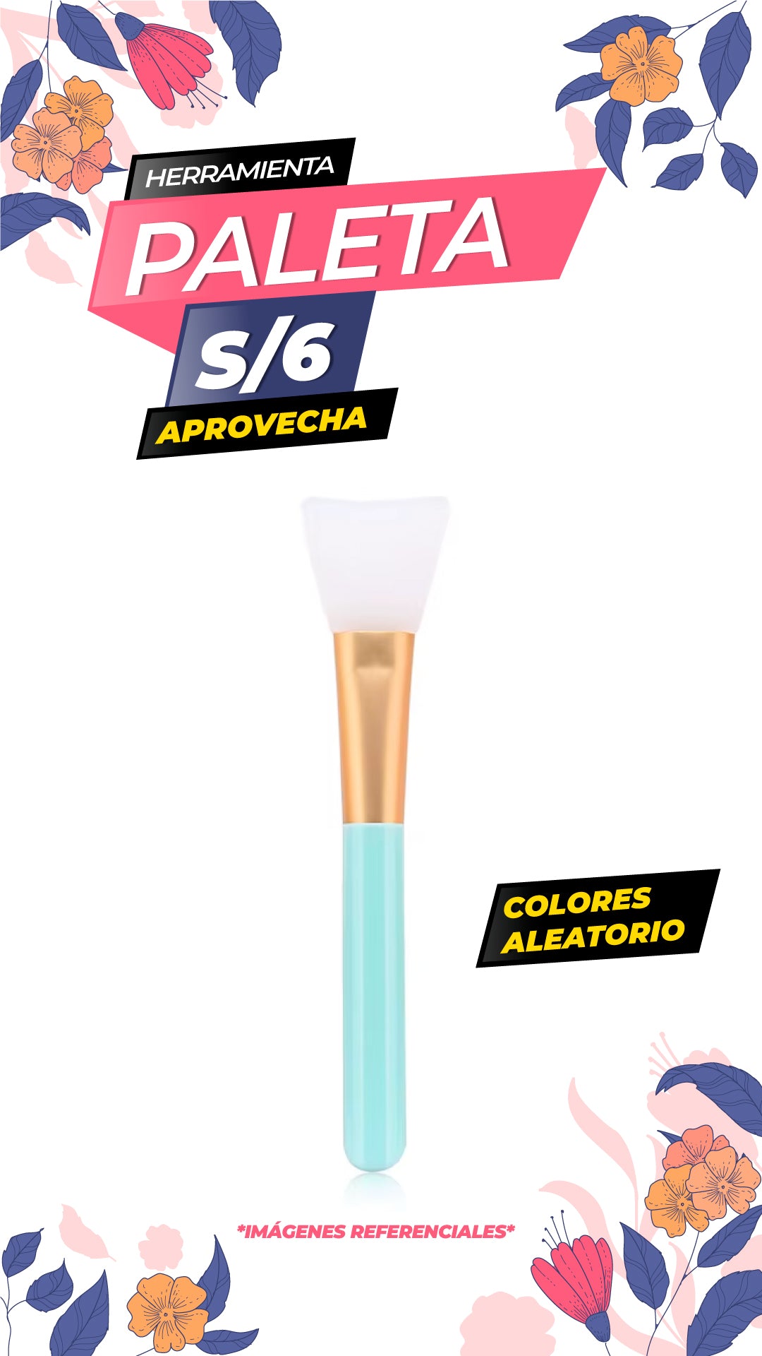 Espatula de silicona - colores varios  / ALT