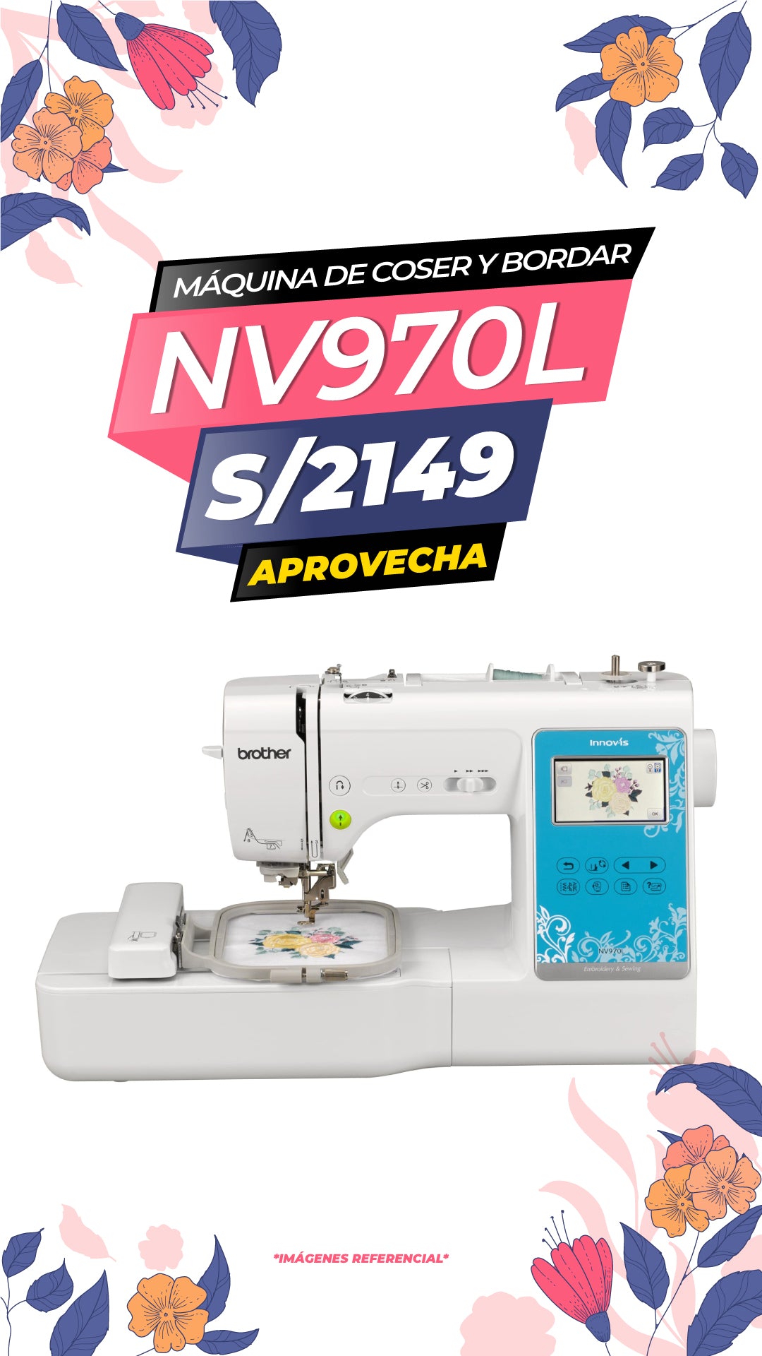 MAQUINA DE COSER Y BORDAR NV-970LCL / BROTHER