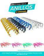 Cargar imagen en el visor de la galería, Anillo Doble Ring 2:1 - Pack 6 unidades de 24 aros / Alt
