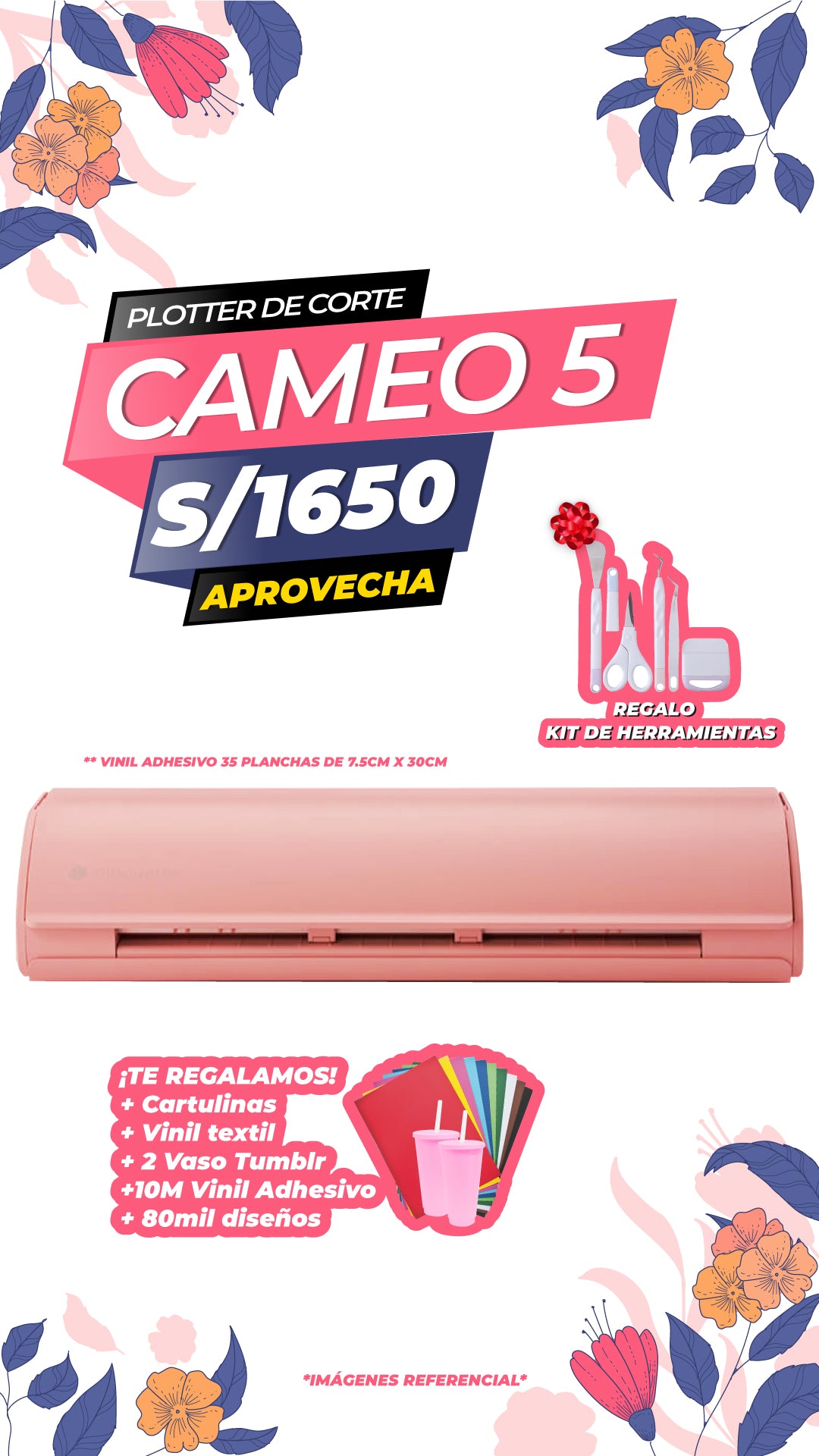 PLOTTER DE CORTE SILHOUETTE CAMEO 5 ROSA