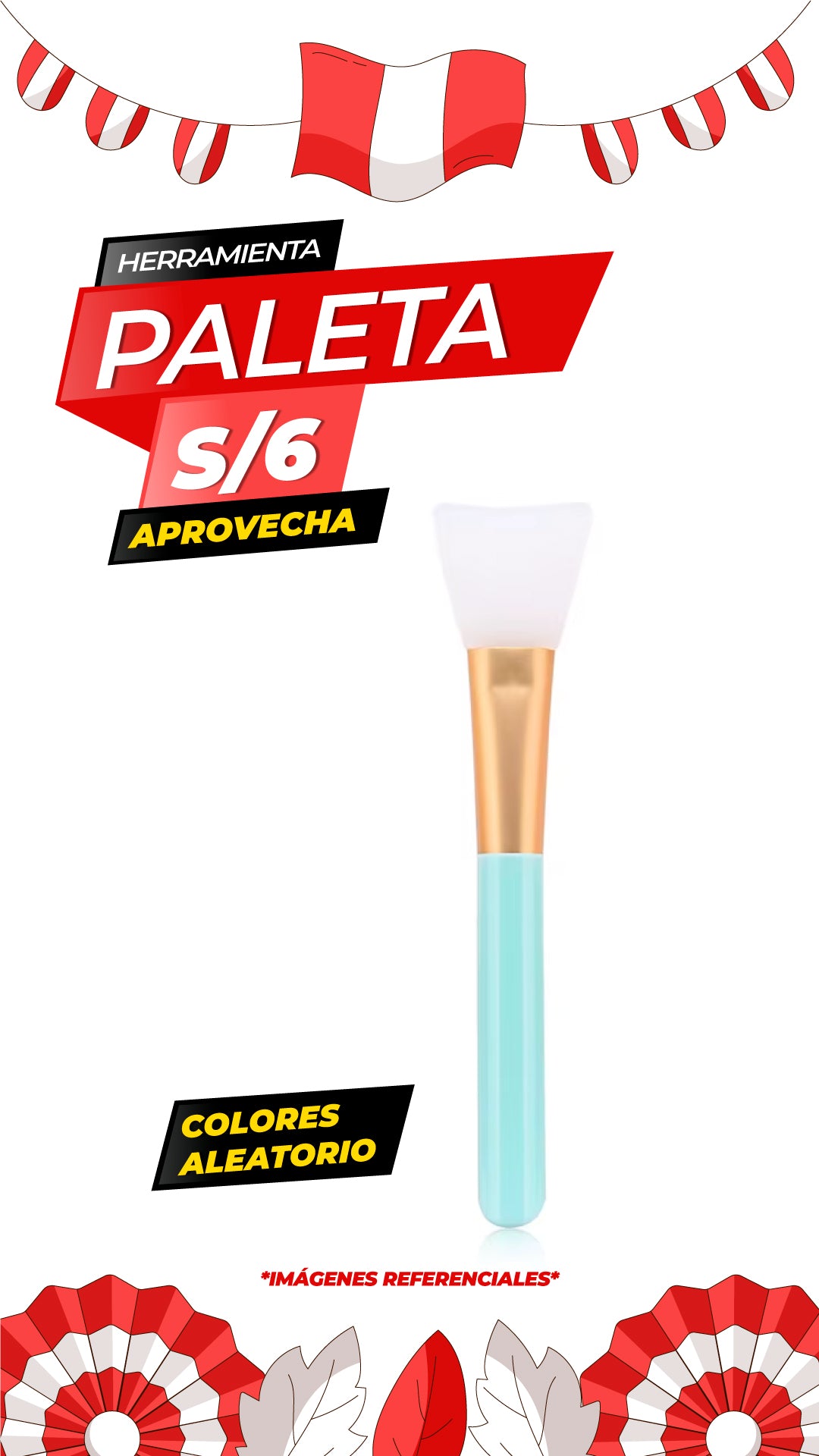 Espatula de silicona - colores varios  / ALT