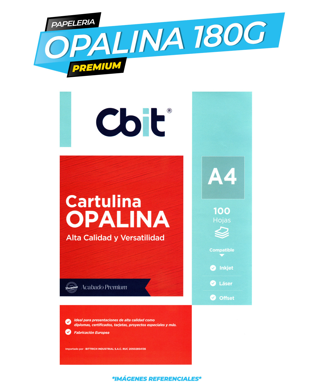 OPALINA 180G / 100 UNIDADES DE A4