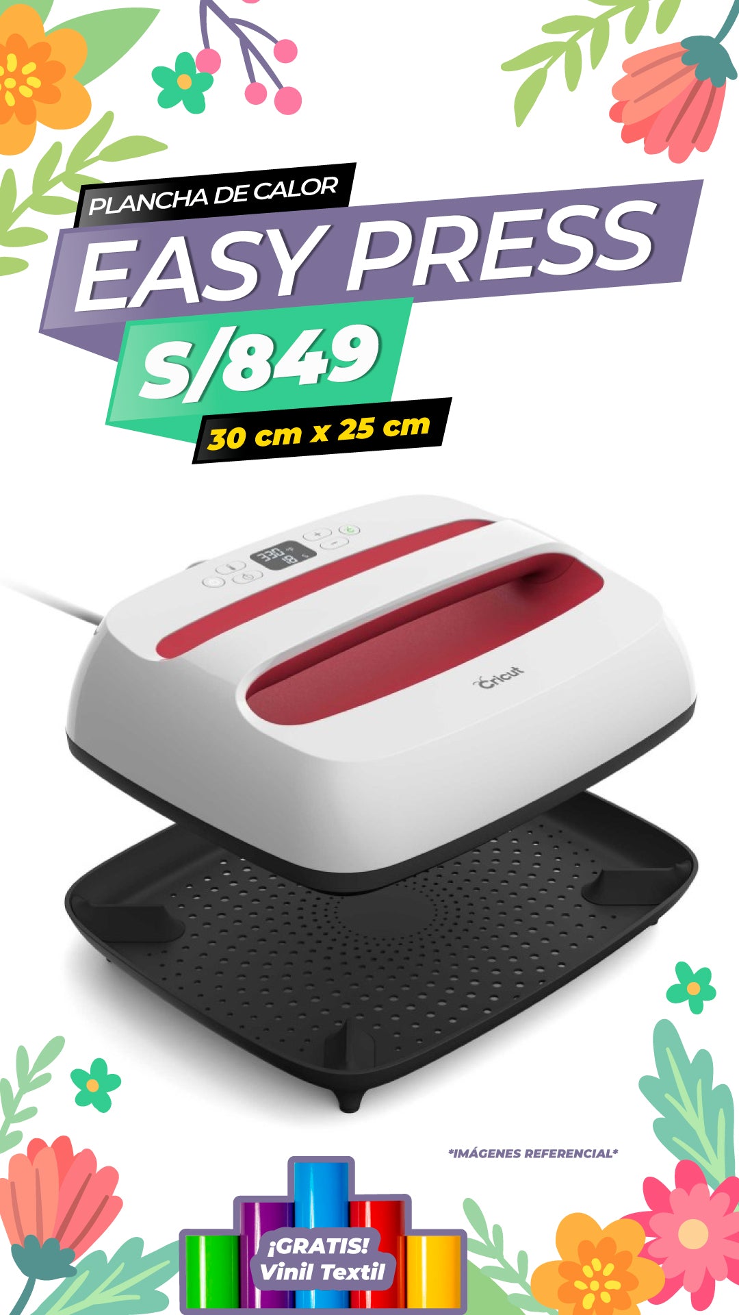 PLANCHA EASYPRESS 2 FRAMBUESA 12X10 PULGADAS / CRICUT