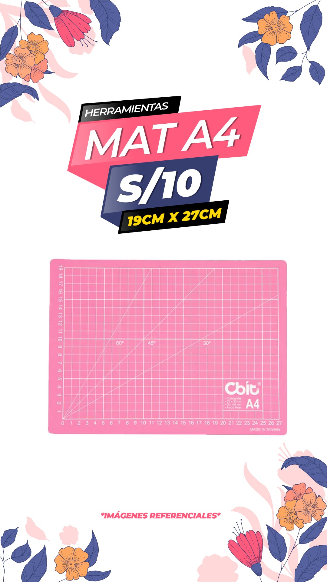 Mat de corte - Rosado / A4