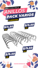 Cargar imagen en el visor de la galería, Anillo Doble Ring 2:1 - Pack 6 unidades de 24 aros / Alt
