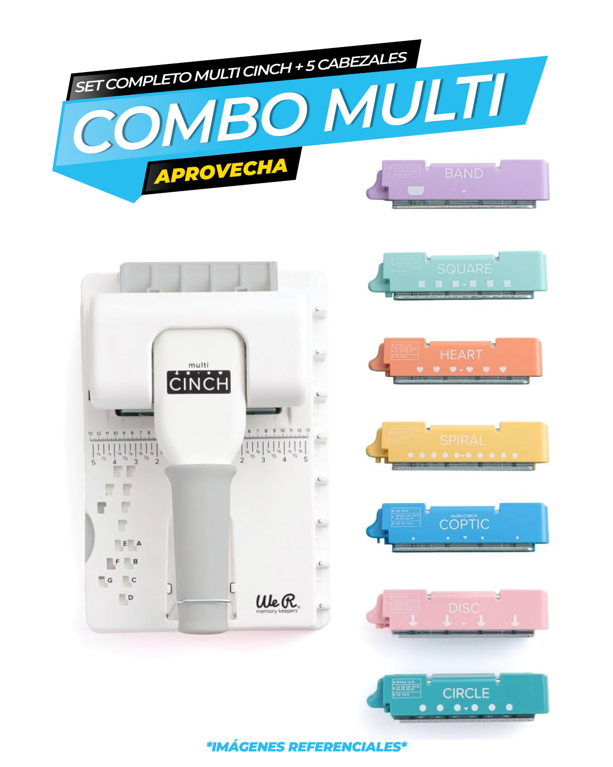 COMBO MULTI CINCH CON 5 CARTUCHOS / We R Makers