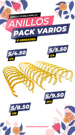 Cargar imagen en el visor de la galería, Anillo Doble Ring 2:1 - Pack 6 unidades de 24 aros / Alt
