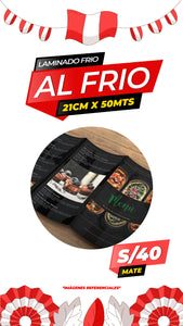 Laminado frio mate / ROLLO 21cmx50m