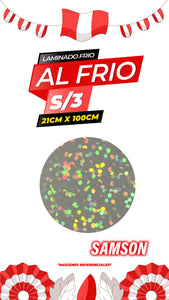 Laminado frio holográfico SAMSON / 21CM X100CM