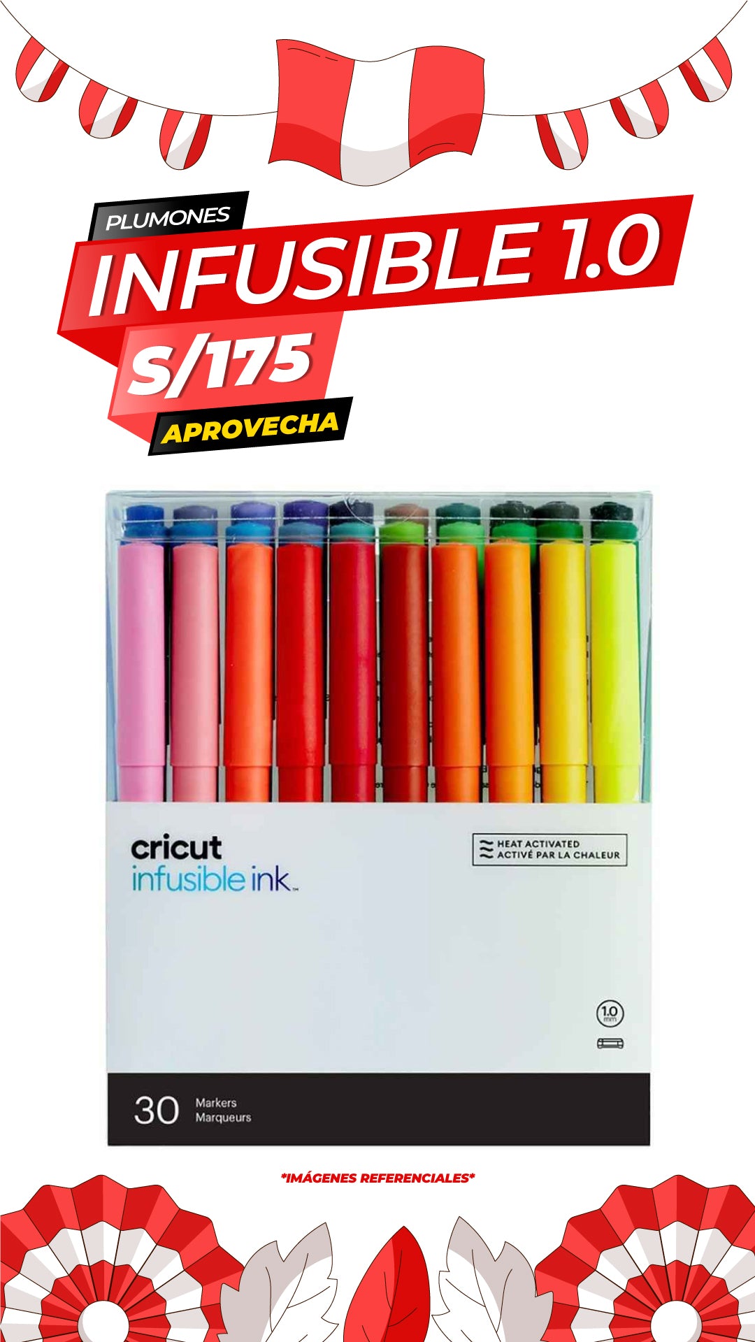 PLUMONES INFUSIBLE INK X 30 UNI / CRICUT
