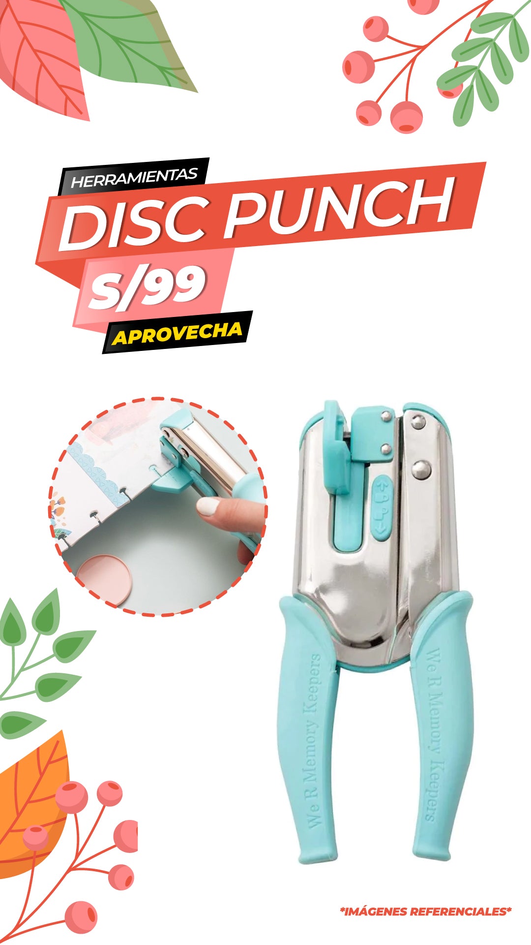 HERRAMIENTA DE PERFORACIÓN CROP-A-DILE DISC POWER PUNCH/ WR