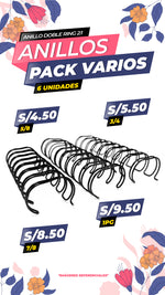 Cargar imagen en el visor de la galería, Anillo Doble Ring 2:1 - Pack 6 unidades de 24 aros / Alt
