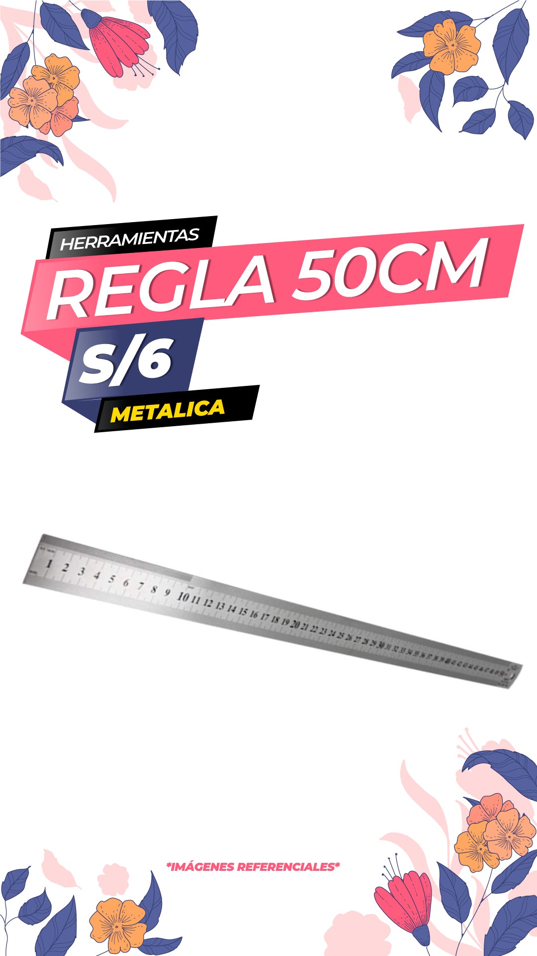 Regla Metalica 50cm / ALT