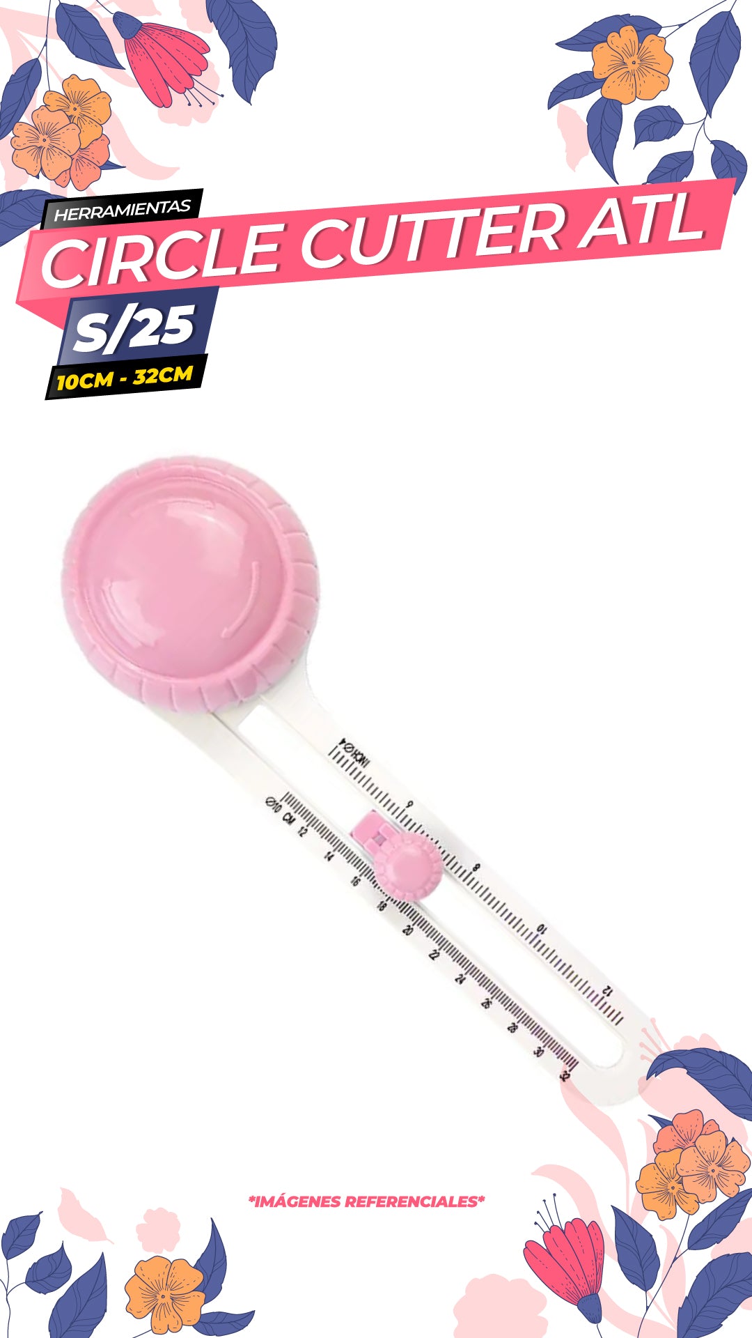 Circle Cutter Alt Rosado